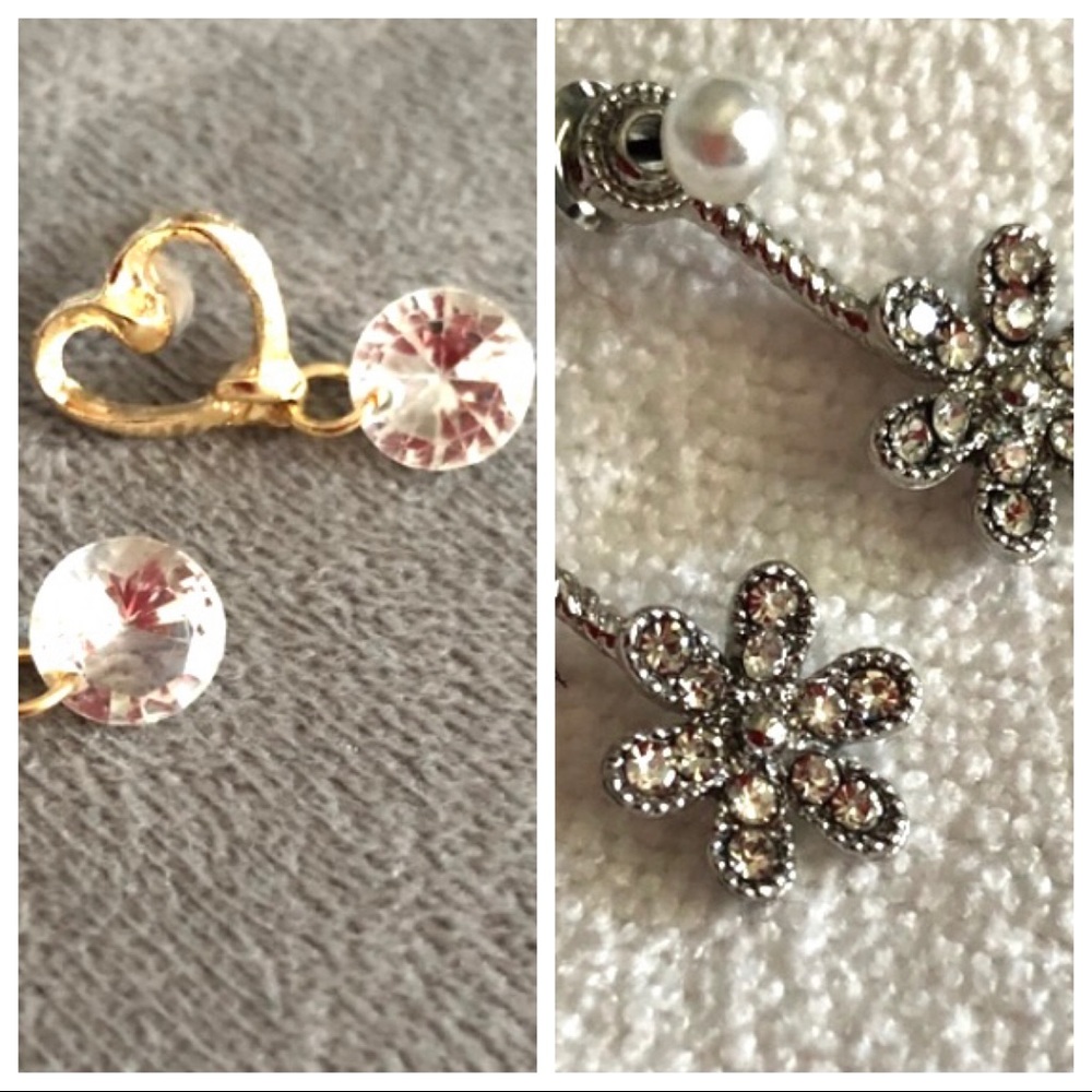 Bundle Costume Studs Post Earrings Silver Gold - Picture 2 of 8